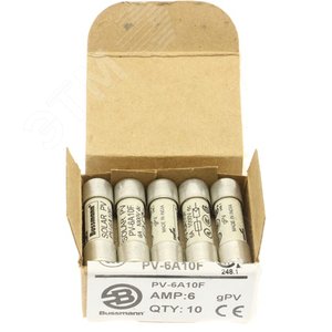 6А 1000В DC для фотоэлектрики, цилиндрический, 10 X 38MM - EATON