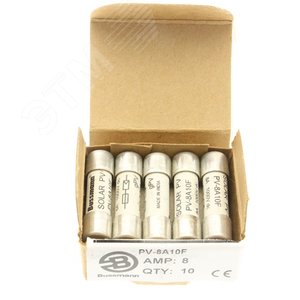 8А 1000В DC для фотоэлектрики, цилиндрический, 10 X 38MM (PV-8A10F) - EATON