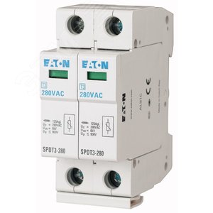 Комплект разрядников 280В, 2 полюса, класс D SPDT3-280/2 (0000170485) - EATON