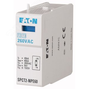 Вставка для ограничителя перенапряжения, класс С SPCT2-NPE60 (0000167617) - EATON