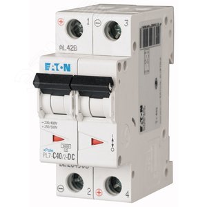 PL7-C40/2-DC  Выключатель автоматический для защиты цепей пост. тока 40А, кривая отключения C, 2 пол