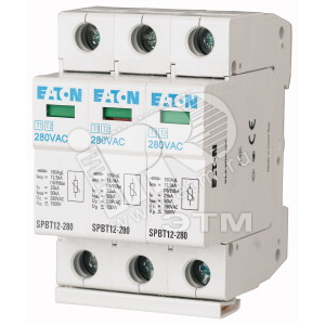 SPBT12-280/3  Комплект разрядников класс B+С, 3 полюса - EATON