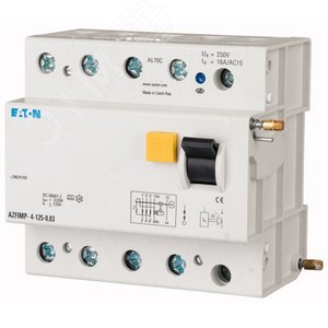 Устройство защитного отключения, 80А, 30мА, 4 полюса AZFIMP-4-80-0,03 (0000255484) - EATON