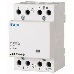 Модульный контактор 230В, 40А, 3НО+1НЗ Z-SCH230/40-31 - EATON