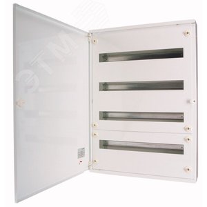 Плоский распределительный щиток 24 модуля в ряду, 2 ряда, цвет белый, сталь, версия А. Навесное исполнение. (240732)