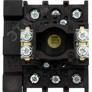 P1-25/EA/SVB-SW/HI11,  Главный выключатель 3P +1НО +1 НЗ , 25А, черная ручка , запираемый , переднее