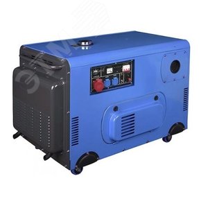 Генератор дизельный TSS SDG 12000EHS, мощность 11,5 кВт, 1 фазный, напряжение 230, электростартер, колеса, шумозащитный кожух, двигатель  R2V910X (77006) - ТСС