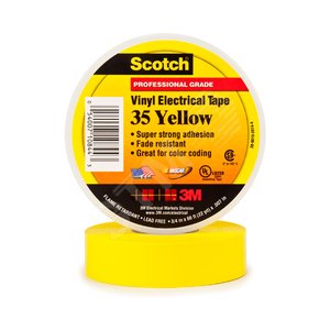 Изолента ПВХ жел.19мм 20м в/с Scotch 35 - 