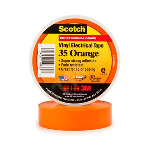 Изолента ПВХ оранжевая 19мм 20м Scotch 35 высший сорт - 