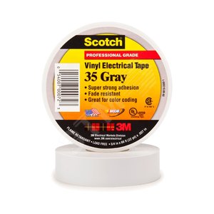 Изолента ПВХ серая 19мм 20м в/с Scotch 35 - 