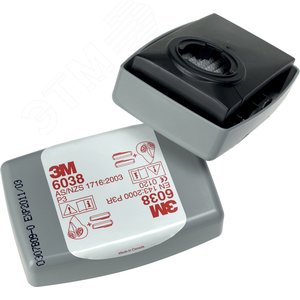 фильтр противогазовый 3M™ 6038 с дополнительной защитой от запахов, класс защиты P3 R, 80 шт/ящ - 