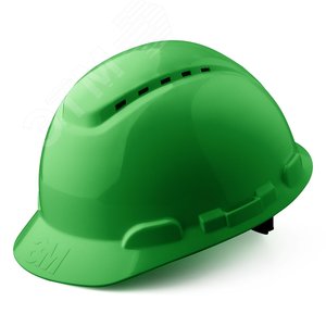 Каска защитная H-700C-GP зеленая c вентиляцией - 