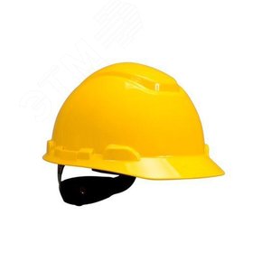 каска защитная 3M H-701N-GU желтая, без вентиляции, с храповиком - 