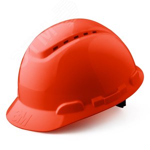 каска защитная 3M H-700C-RD красная, c вентиляцией - 
