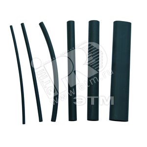 Трубка термоусаживаемая  черная с клеевым слоем GTI-A 3000 39/13 BK