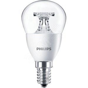 Лампа светодиодная LED 5.5(40)Вт Е14 840 P45 прозрачный шар (929001206102) - Philips