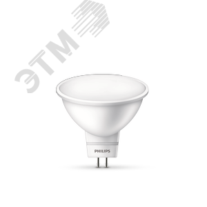 Лампа светодиодная LED MR16 5 Вт 400 Лм 4000 К GU5.3 К 220 В IP20 Ra 80-89 (класс 1В) LED spot PHILIPS (929001844687) - Philips