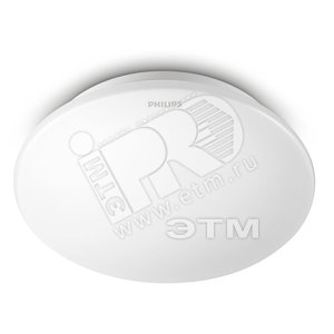 Светильник светодиодный ДБО-6w LED круглый 2700К 480Лм IP20 пластик белый матовый (333616166) - Philips