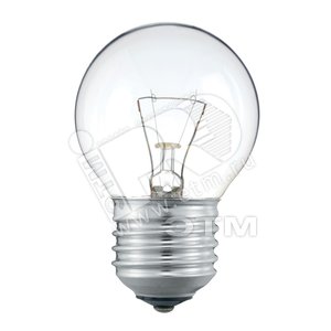 Лампа накаливания декоративная ДШ 40вт P45 230в 2 7 (шар)PILA (926000006443) - Philips