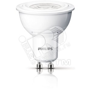 Лампа светодиодная LED 4(35)вт GU10 230в 36 градусов белая блистер (19288600) - Philips