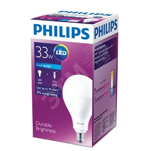 Лампа светодиодная LED A60 19 Вт 2500 Лм 6500 К E27 К 220-240 В IP20 Ra 80-89 (класс 1В) LEDBulb PHILIPS (929002004149)