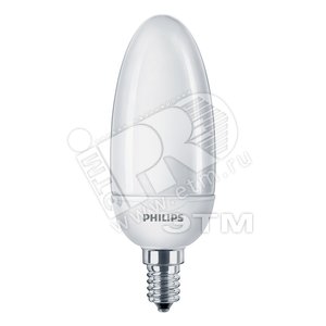Лампа энергосберегающая КЛЛ 12вт Softone E14 свеча тепло-белая 220-240V 1PF/6 (929689139501) - Philips