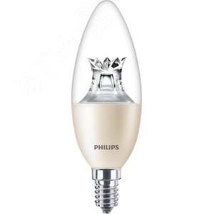 Лампа светодиодная LED Свеча 8 Вт 806 Лм 2200-2700 К E14 К 220-240 В IP20 Ra 80-89 (класс 1В) Димм MAS PHILIPS (929002491702) - Philips