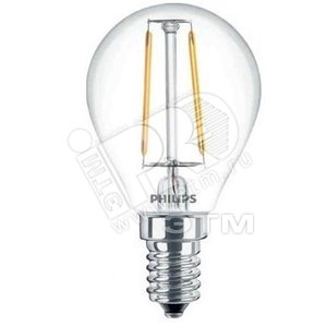 Лампа светодиодная LED Fila 2.3-25Вт E14 2700К P45 филамент ND 1CT (929001180207) - Philips