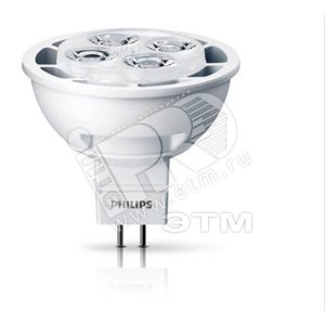 Лампа светодиодная LED 6.5(50)вт 12в MR16 GU5.3 36 градусов теплая блистер (19284800) - Philips