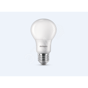 Лампа светодиодная LED A60 4 Вт 350 Лм 6500 К E27 К 220-240 В IP20 Ra 80-89 (класс 1В) LEDBulb PHILIPS (929001914738)