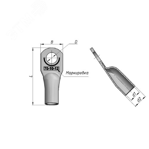 Наконечник алюминиевый ТА 185-18-19 (zeta10421) 3