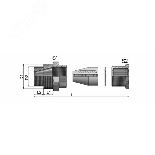 Ввод кабельный ВКГ- G3/4” (G1”) УХЛ 1 ГОФРОМАТИК 4