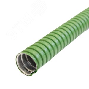Металлорукав в ПВХ изоляции МРПИ НГ 12 (50 м/уп.) зеленый ЗЭТА