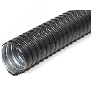 Металлорукав в ПВХ-изоляции Р3-ЦП нг LS 18  (50м/уп) черный ГОФРОМАТИК