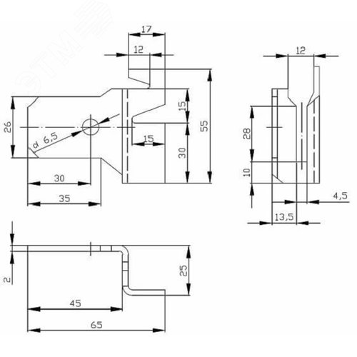Держатель шины заземления К-188 У2 (упак.200шт) ГОФРОМАТИК 2