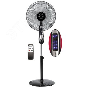 Вентилятор напольн. Energy ELEGANCE EN-1617 с пульт ДУ, 16, черный, высота 1,25м, таймер, измер. темпер., 1шт/коробка (003717) - ENERGY