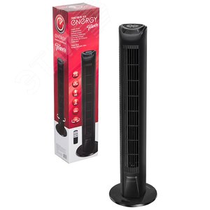 Вентилятор Energy EN-1616 TOWER  (напольный, колонна) с пультом черный 1шт/коробка (030387) - фото 4