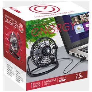 Вентилятор Energy EN-0604 USB (настольный ) черный - фото 3