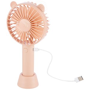 Вентилятор Energy EN-0610 USB (настольный, аккумулятор) розовый - СКРАП