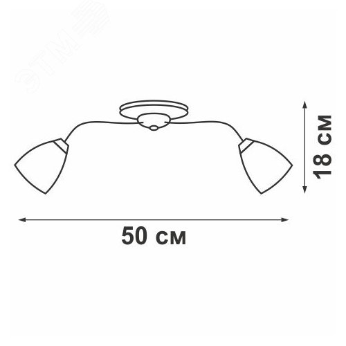 Люстра V3194/3PL, 3xE14 макс. 40Вт, плафон ПП - Светон