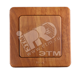 Переключатель одноклавишный скрытый дуб 16А