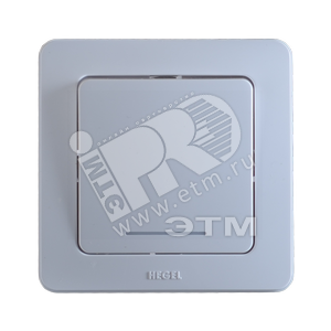 Переключатель одноклавишный скрытый с индикацией белый 10А