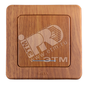 Переключатель одноклавишный скрытый с индикацией дуб 16А