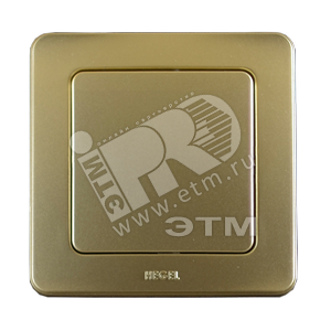 Выключатель одноклавишный скрытый золото 10А