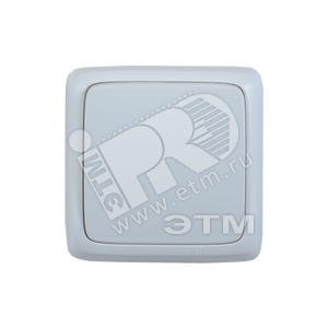 Выключатель одноклавишный наружный с монтажной пластиной белый 10А