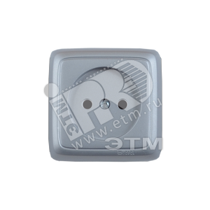 Розетка наружная с изоляционной пластиной Серебро