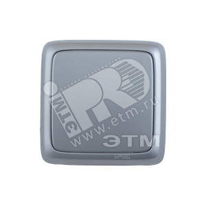 Выключатель открытой установки, одноклавишный, с монтажной пластиной, цвет серебро | ВА16-115-06 | HEGEL