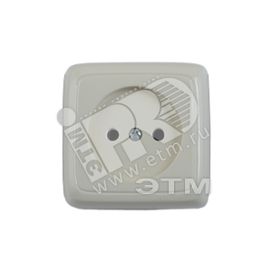 Розетка открытой установки, одноместная, с монтажной пластиной, цвет слонова кость | РА16-105-01 | HEGEL