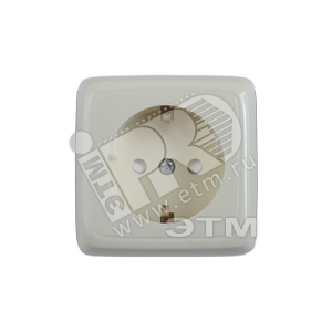 Розетка открытой установки, одноместная, с заземляющим контактом, со шторкой, с монтажной пластиной, цвет слоновая кость | РА16-116-01 | HEGEL