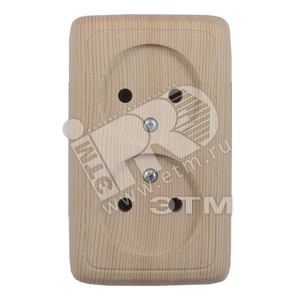 Розетка открытой установки, двухместная, цвет сосна | РА16-141-02 | HEGEL